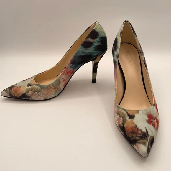 Nine West Leopard and Floral Print Women Size 7 - Picture 3 of 9